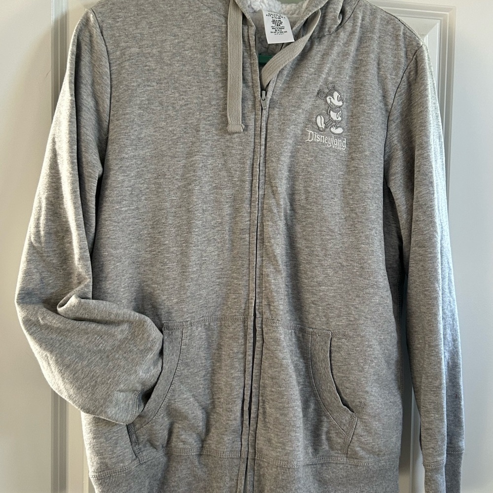 Disney Park Unisex Zip-Up Sweater in Gray